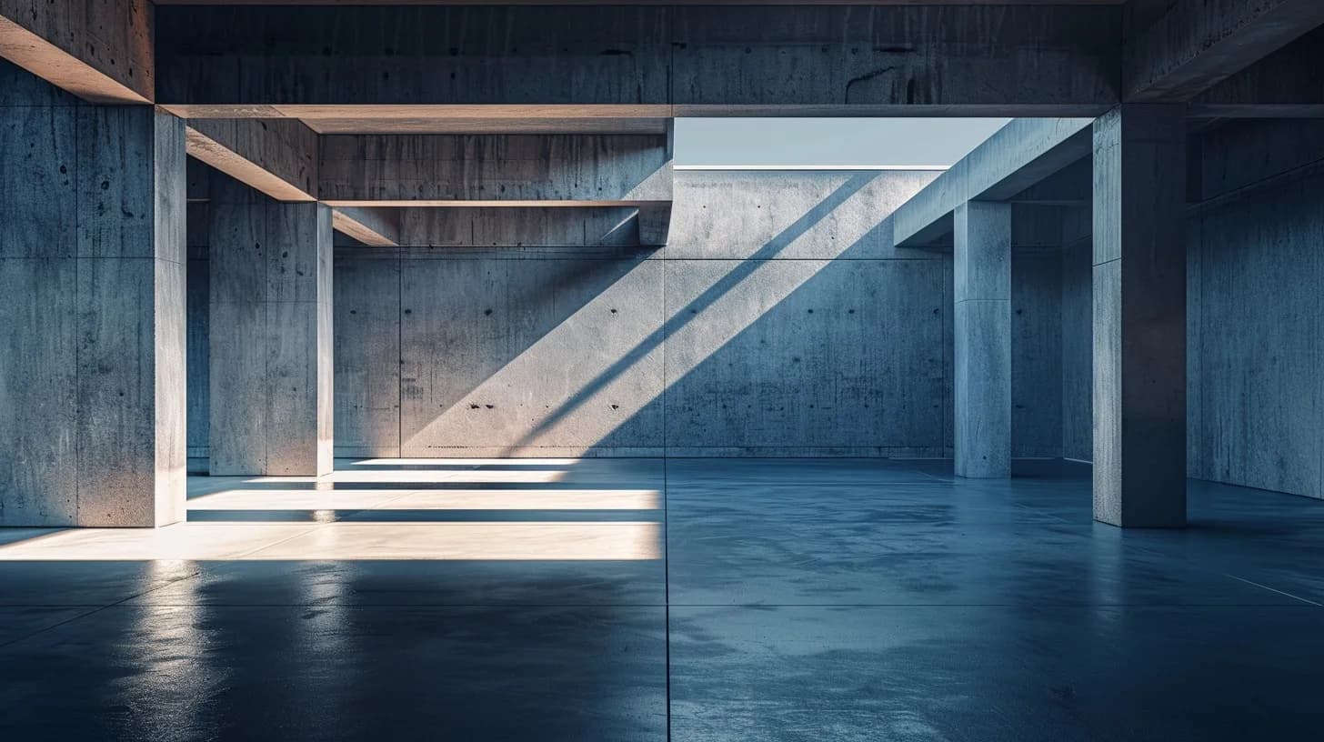 Brutalist concrete architecture suggesting stable foundations—visual metaphor for structure before execution in technical work.